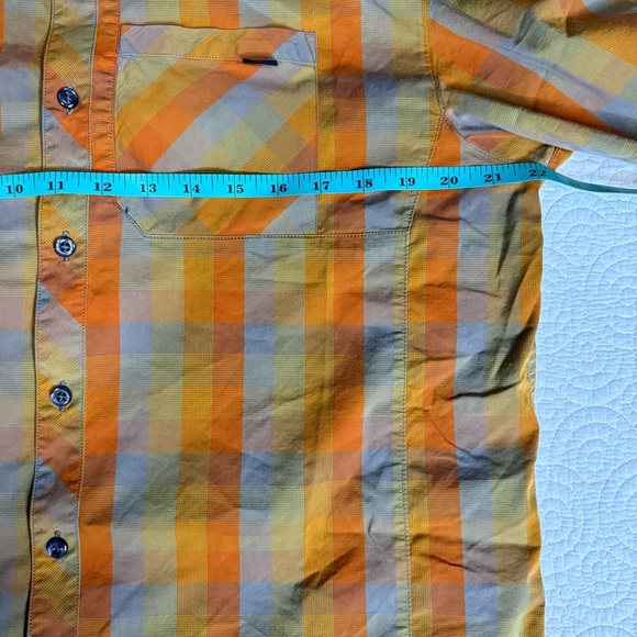Arc'teryx Orange and Yellow Casual Button Down Shirt Cotton blend - Picture 8 of 11